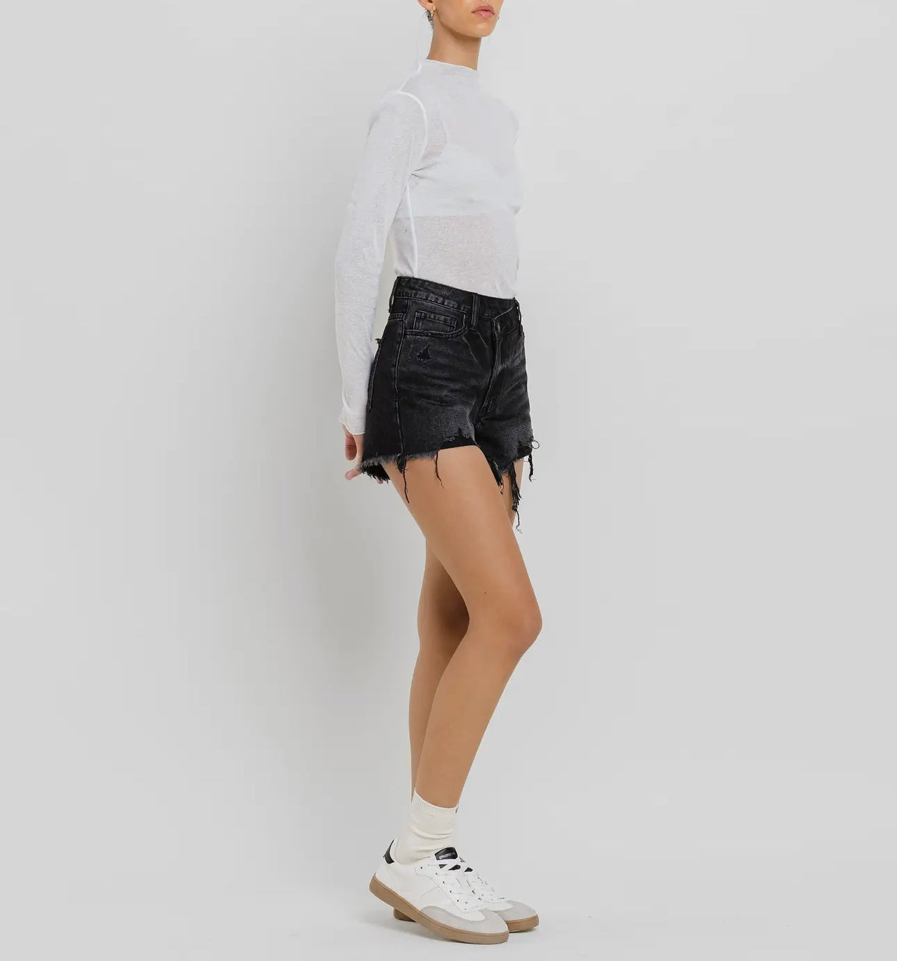 SIENNA RAW DENIM SHORTS