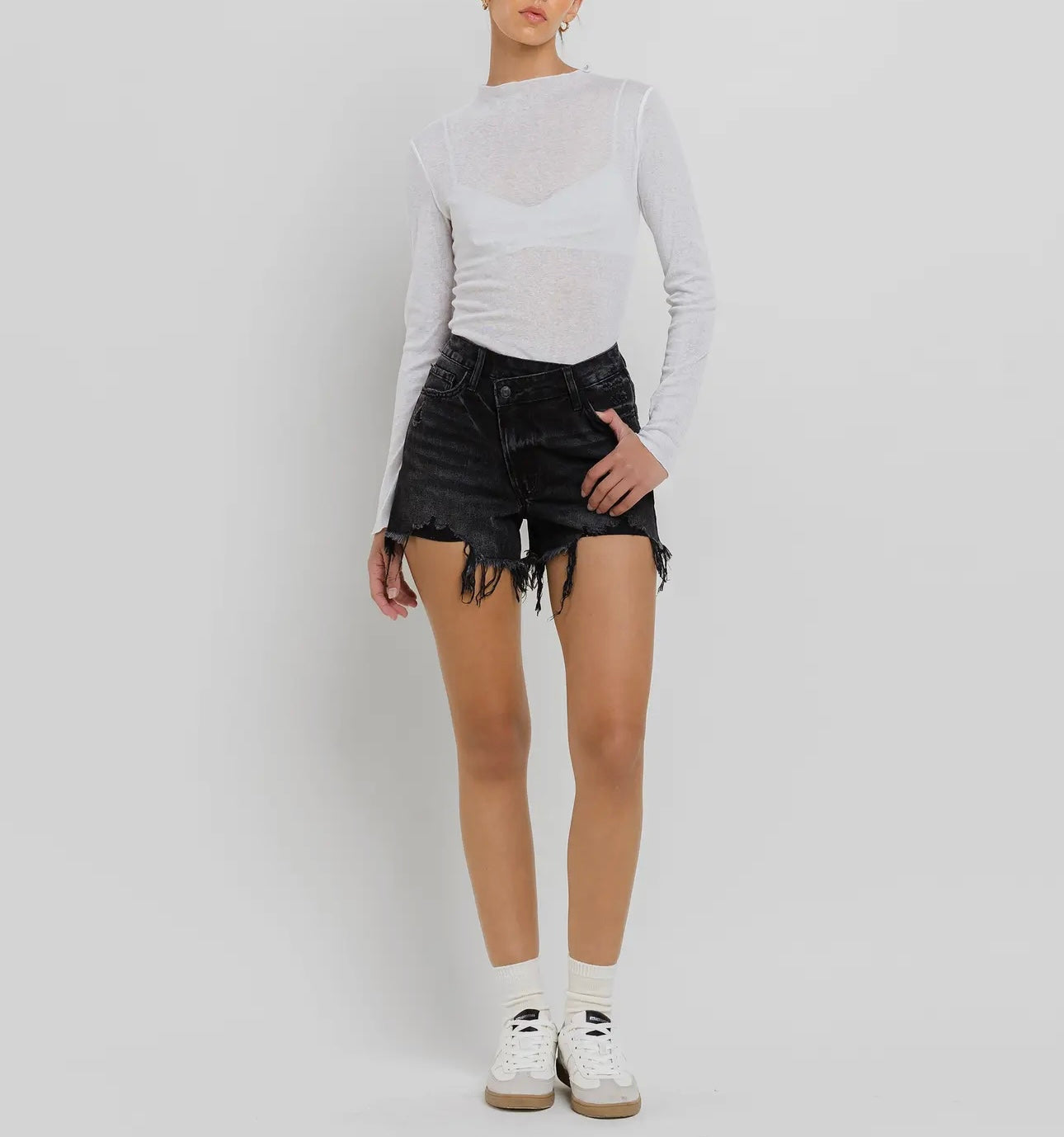 SIENNA RAW DENIM SHORTS